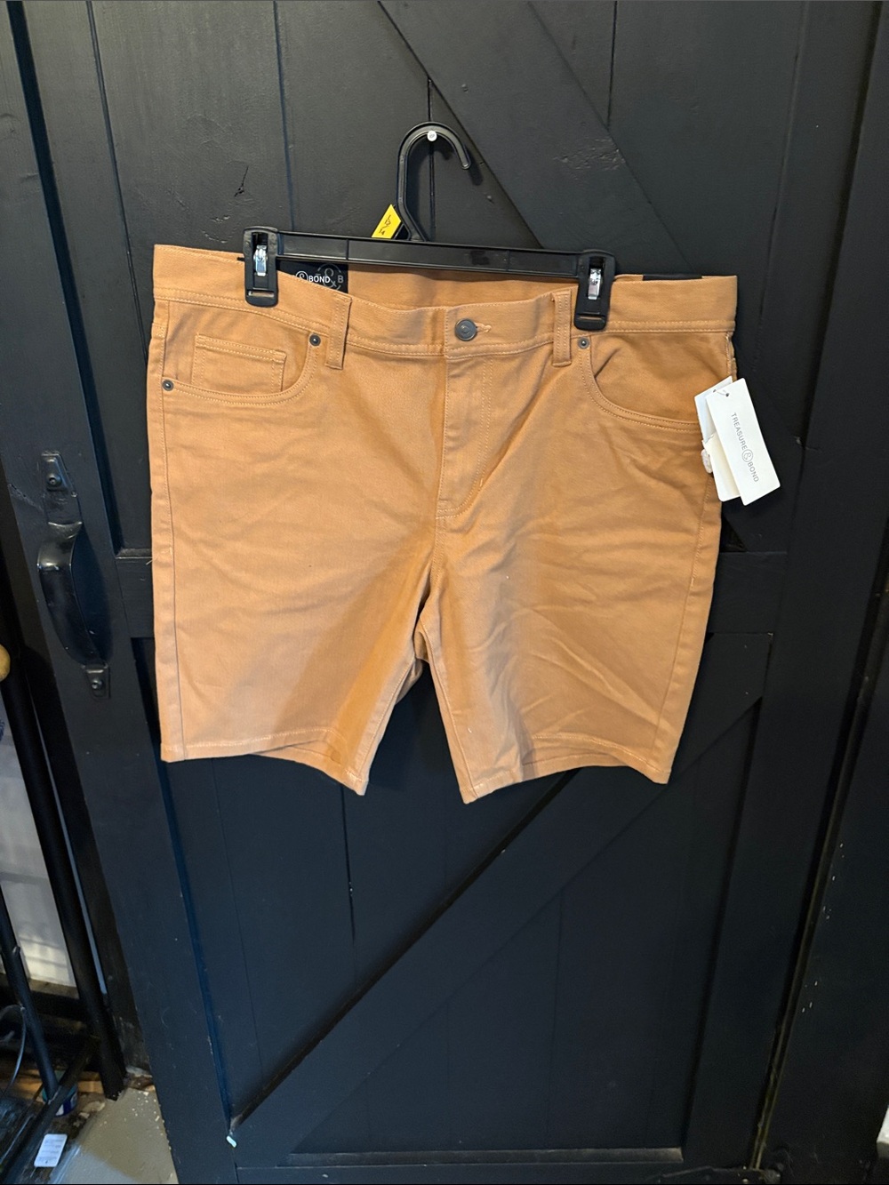 Treasure & Bond Men's Tan Cotton Jean Shorts